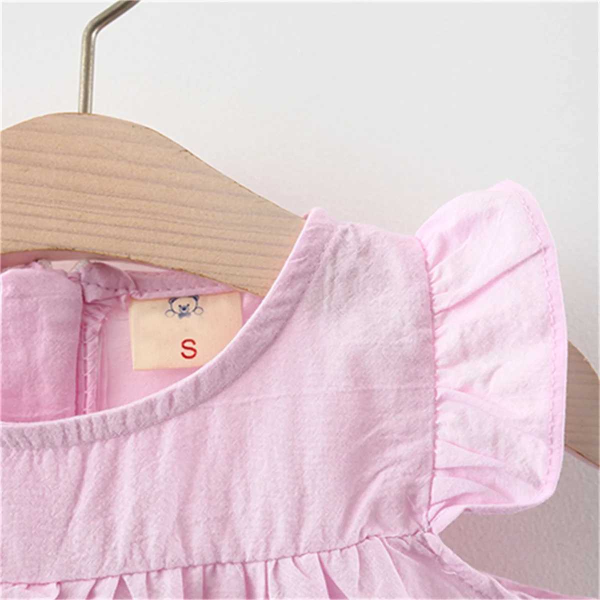 Summer Baby Girls Dress Cute Little Watermelon Print Flying Sleeves Knee-length Daily Dress with Bag H260407