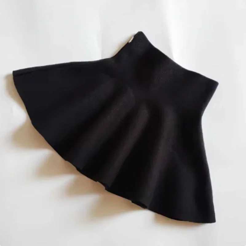 2-10Year Toddler Baby Girl Knit Tutu Skirt For Kids Autumn Winter Princess Skirts Mini Pleated Childrens Clothing Girls Clothes H260407