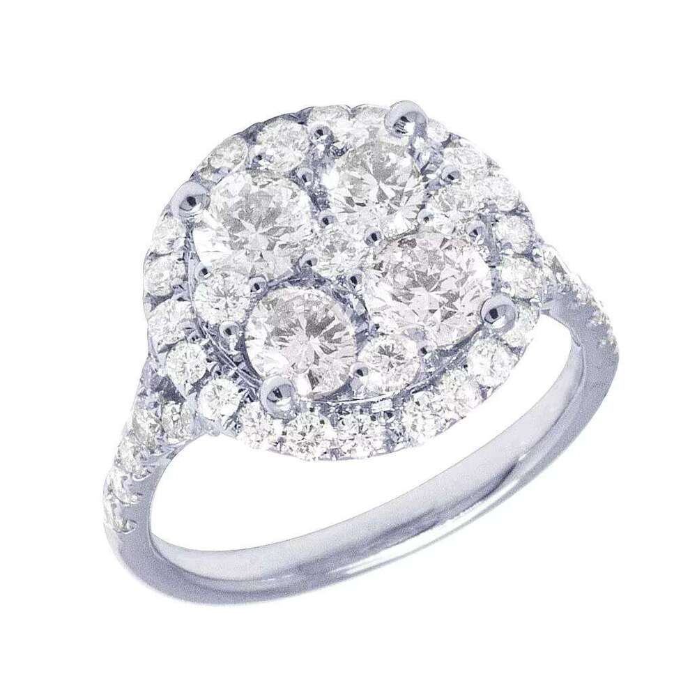 Elegant high-quality round Moissanite ring, perfect for women's engagement, anniversary diamond jewelry, or as a gift