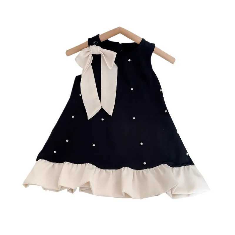 Girls Summer Vest Dress - Sleeveless Princess Style Sundress with Pockets Casual Play Dress for Toddlers H260407
