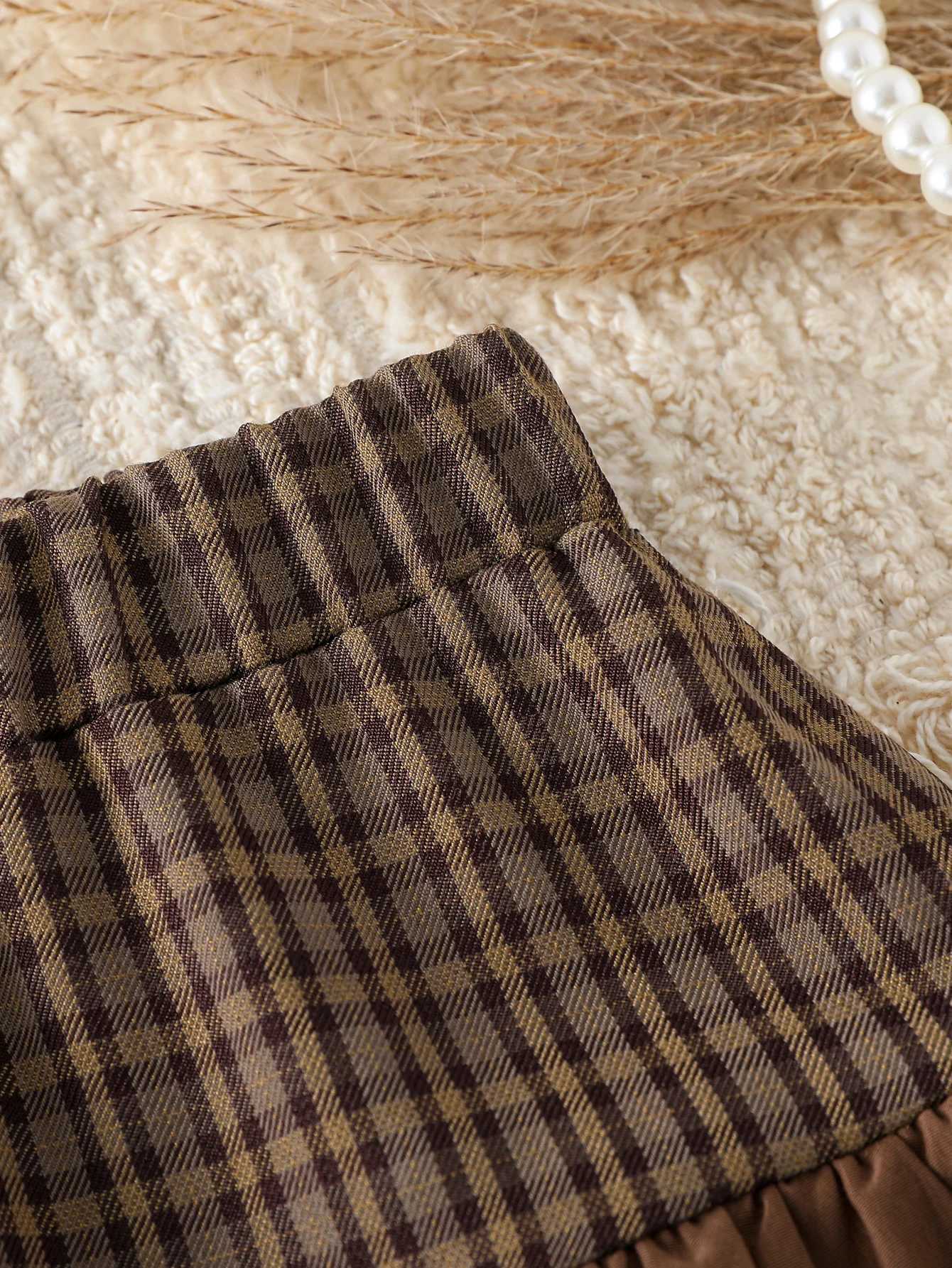 2025 Gilrs Summer skirt Plaid 1-6Y Fashion Children outfit Streetwear Clothes H260407