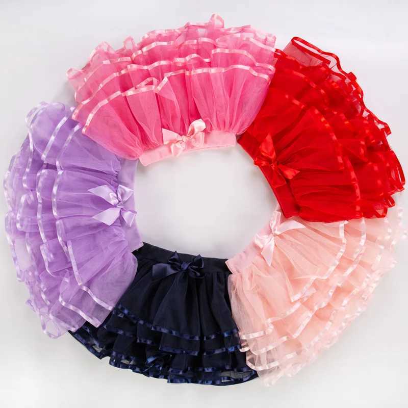 Hot Baby Girl Tulle Tutu Skirts Rainbown Pettiskirts Fluffy Kids Ballet Skirts for Party Dance Princess Children Tulle Clothes H260407