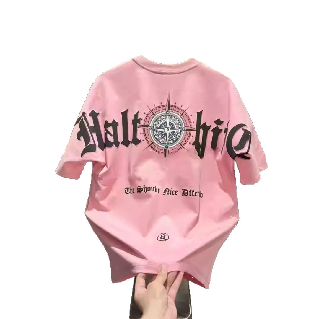 Luxury Brand Designer American retro trendy brand casual heavy print letter short-sleeve 2026 summer fashion versatile short-sleeve T-shirt