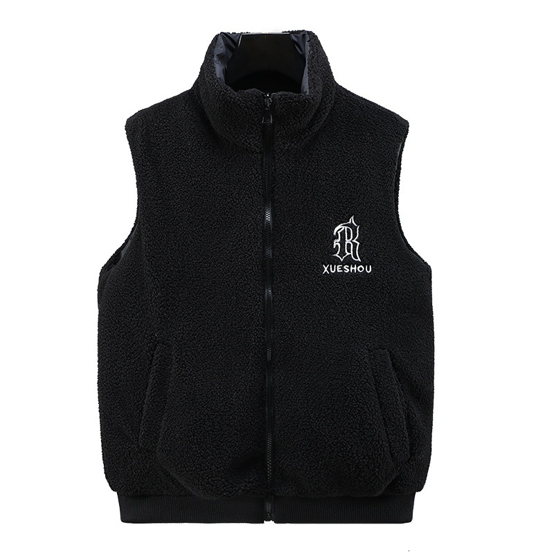 2026 Cross Border Winter Trend Fashion Cotton Shake Fleece Men's Thick Coat Jacket New Autumn/winter Thick Warm Cotton Belt Double Sided Versatil