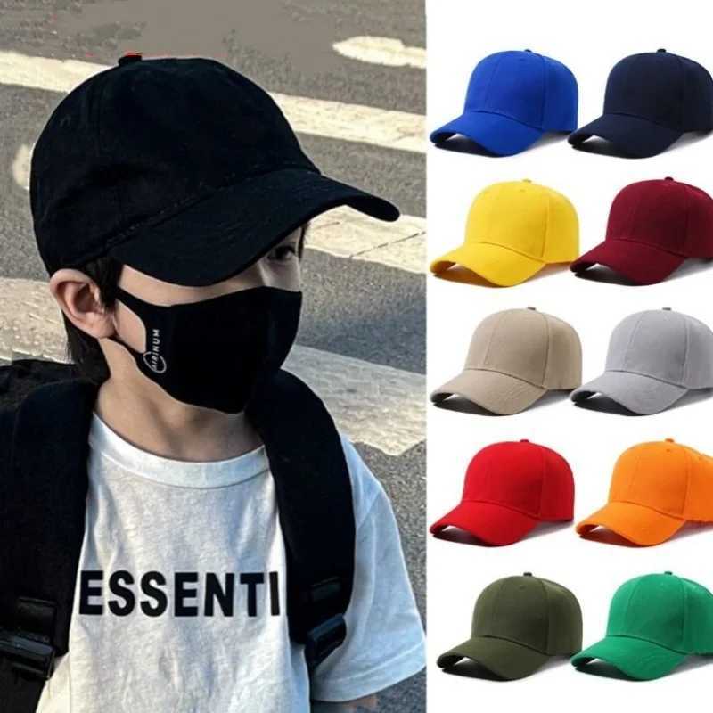 Fashion Kids Baseball Cap For Girl Boy Summer Baby Sun Hat Kids Boy Running Hat Adjustable Travel Children Cap Solid Peaked Caps H260407