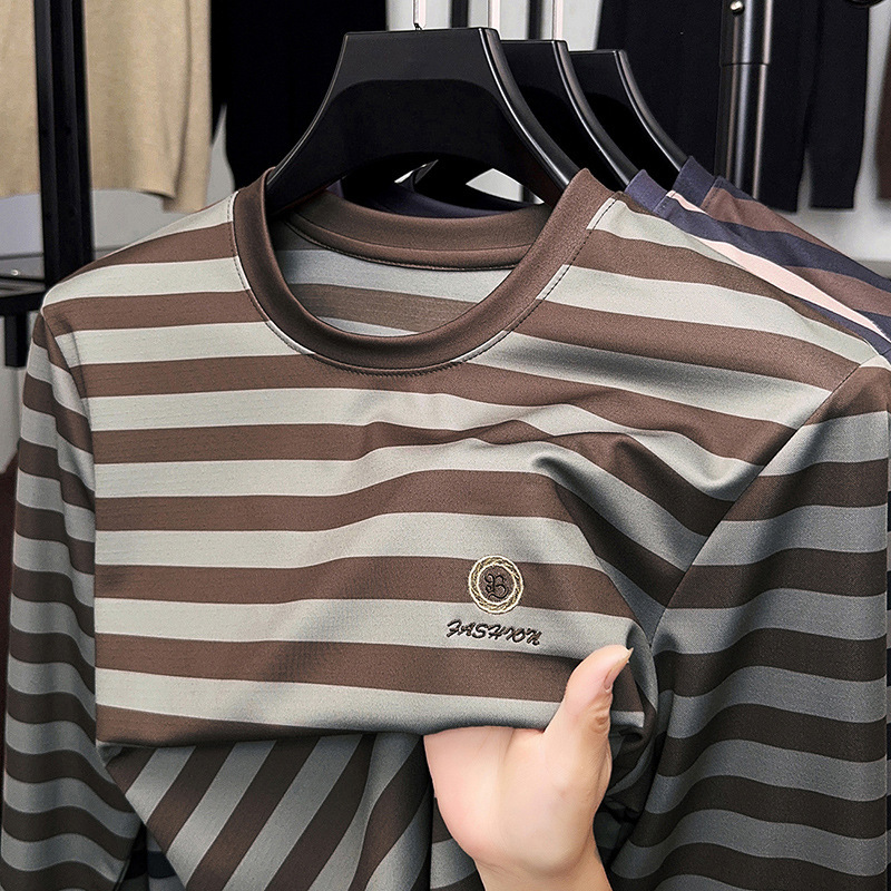 2026 Luxury Brand Designer Clothes Foreign Trade Autumn New Casual T-shirt Men's Long Sleeve Round Neck Printed Fashion Pullover T-shirt Men'