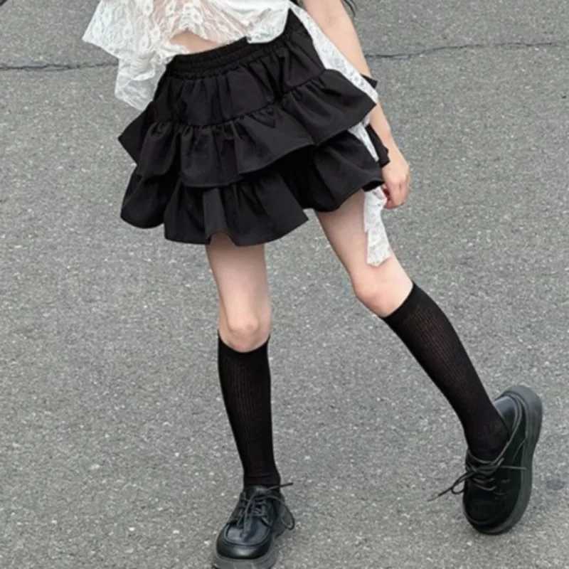 2026 New Girls Summer Dress Trendy Korean Style Short Sleeve Tiered Skirt Versatile Mix Match Casual Wear for Kids H260407