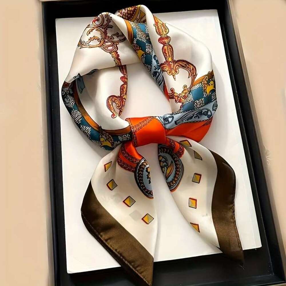 Bohemian-Style Women's Breathable Decorative Scarf, Square Neckerchief, Soft And Lightweight, Perfect For Beach Or Casual Attire, Available In Li