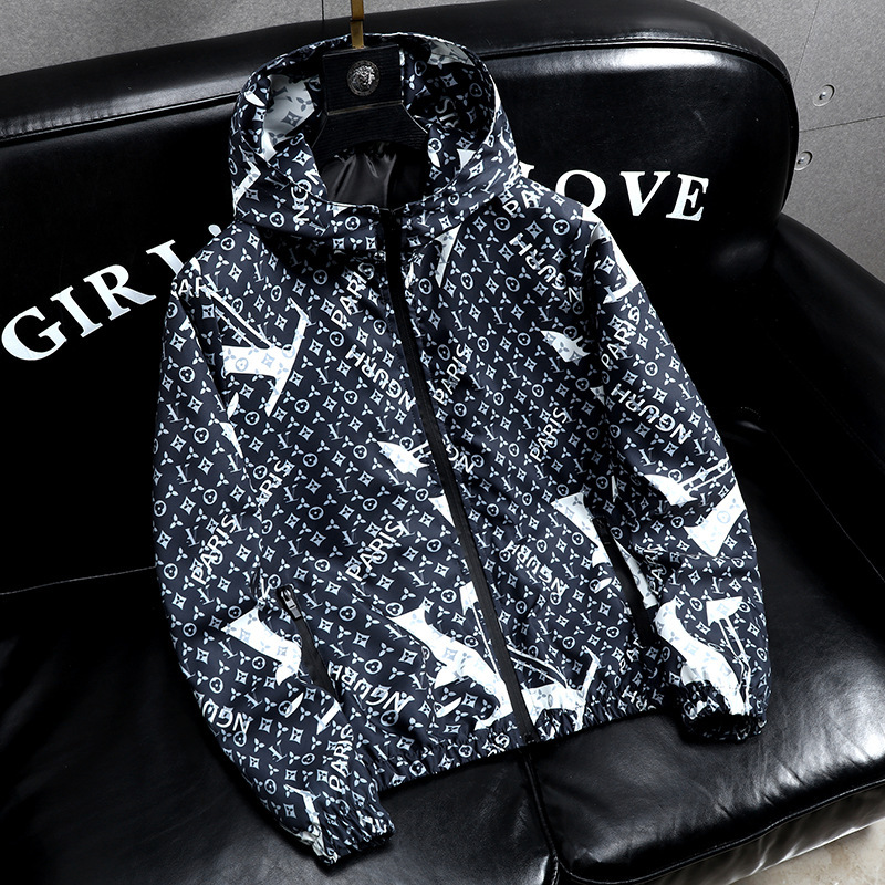 European Station Light Luxury Men's Clothing Plus Size Spring Designer Jacket Men's Casual Hooded Loose Oversized Fashionable Outdoor Luxury