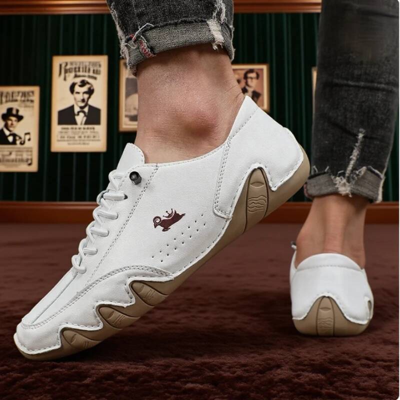 Free Shipping Ankle Boots for Men Fashionable Stitching Lightweight Comfortable Casual Walking Breathable Tennis Outdoor Driving Shoes - view 4