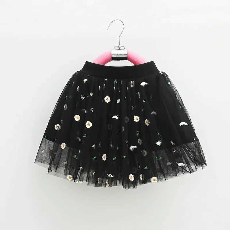2-7Y Baby Girls Tutu Skirts Pearl Short Cake Toddler Girl Skirt Kids Bow Princess Wavy Pink Puffy Tulle Skirts Ballet Children H260407