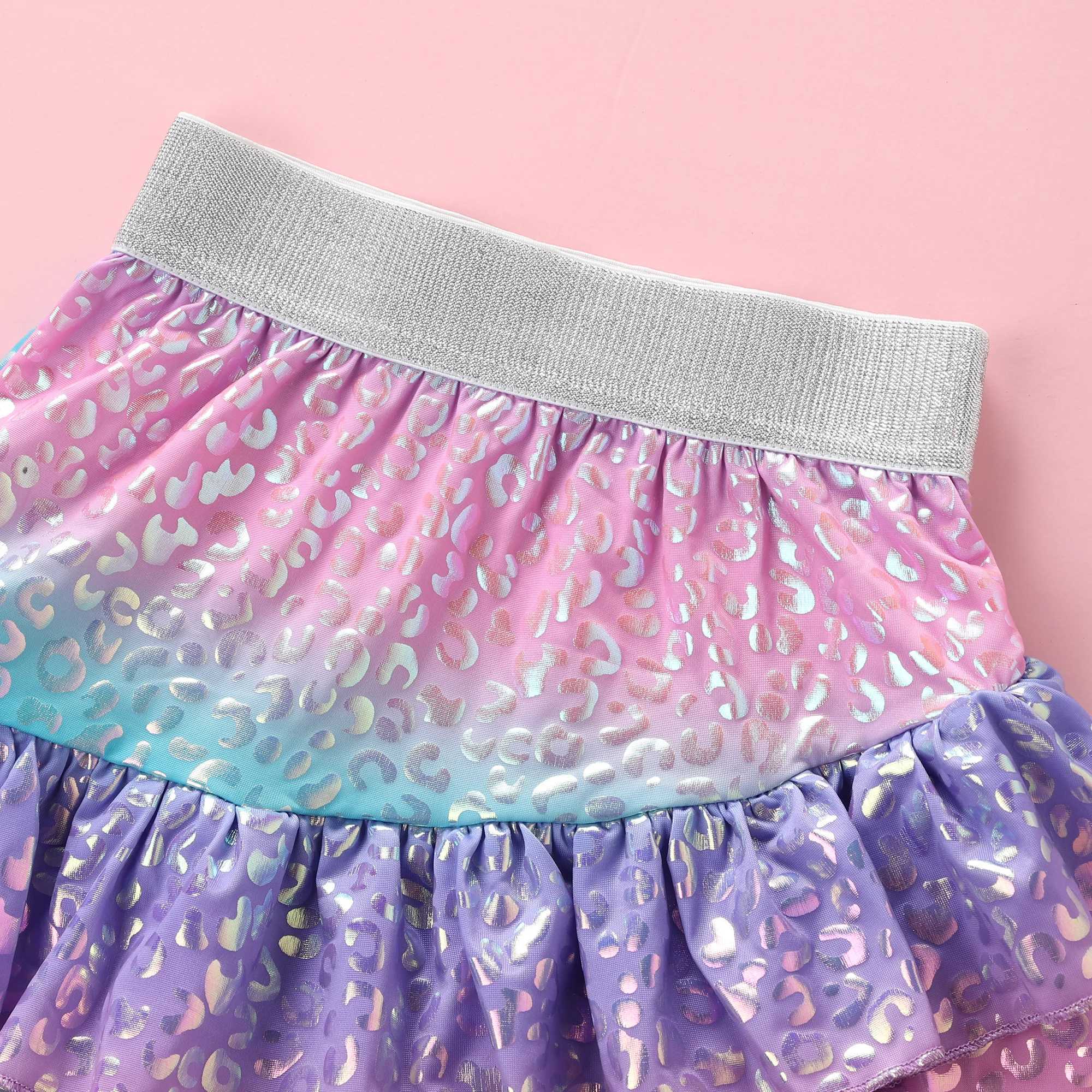 Summer New Mermaid Rainbow Fish Scales Summer Birthday Party Colorful Skirt F5510 for Primary and Secondary School Girls F5510 H260407
