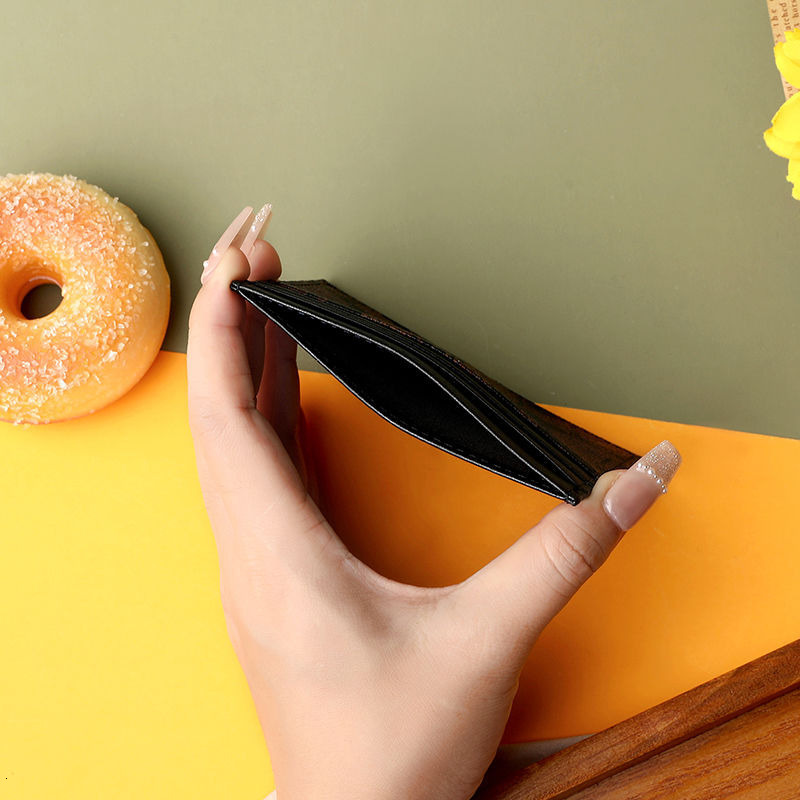 Korean small card holder high-value appearance women's leather ultra-thin mini personalized card holder high-end driver's license wallet int - view 5