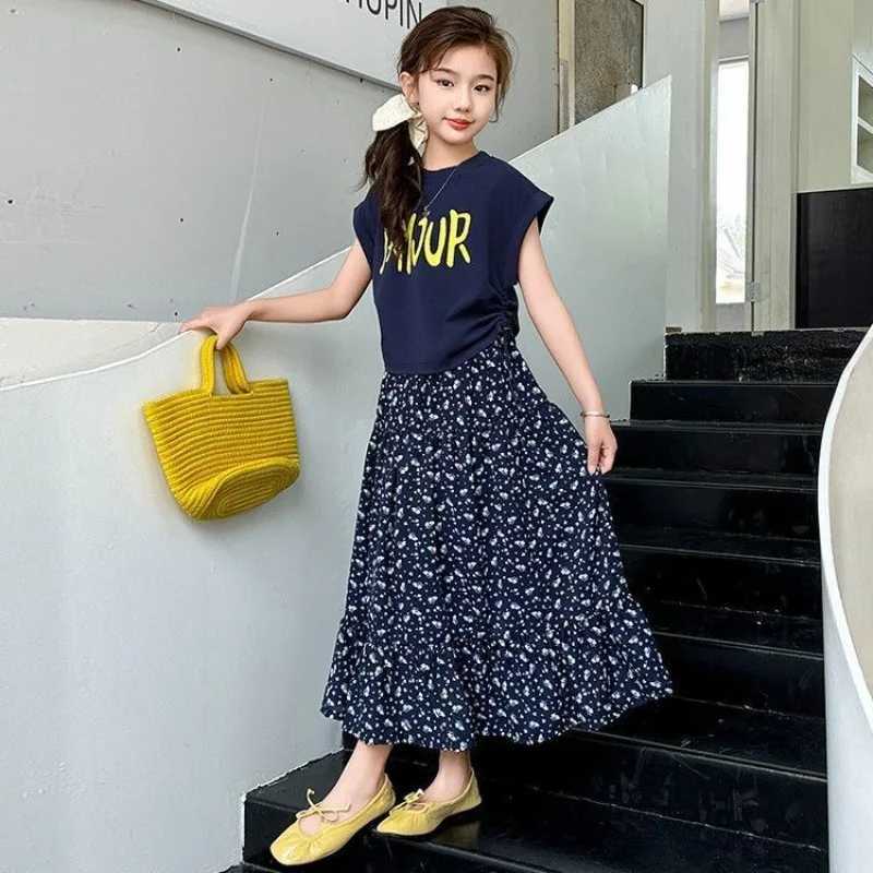 Girls Floral Summer Skirt 2026 Trendy Lightweight Floral Half Skirt for Kids Cute Floral Dress for Children Summer Fashion H260407