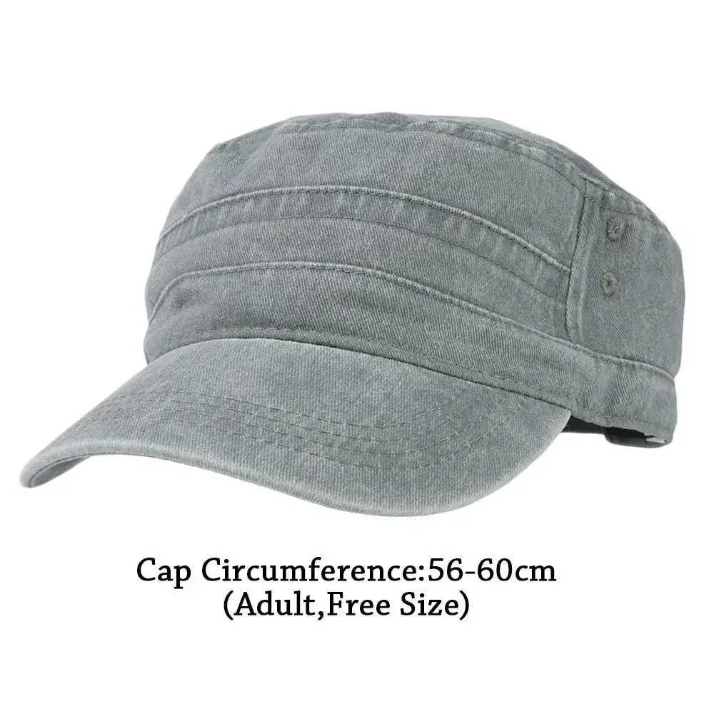 Big Head Man Large Size Pure Cotton Washed Flat Cap Outdoor Baseball Cap Fishing Sun Hat H260407