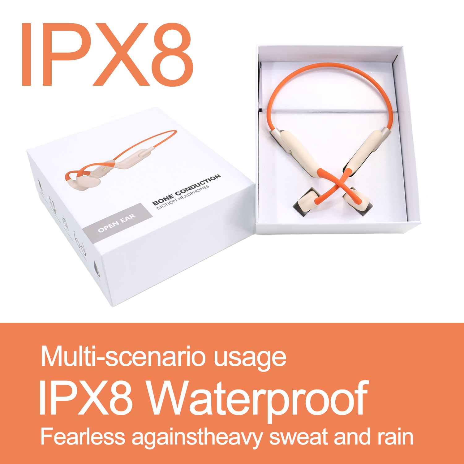 32GB MP3 IPX8 Swimming Bone Conduction Headphones V5.4 Wireless Sport Earphones with ENC Mic for Diving Running Cycling