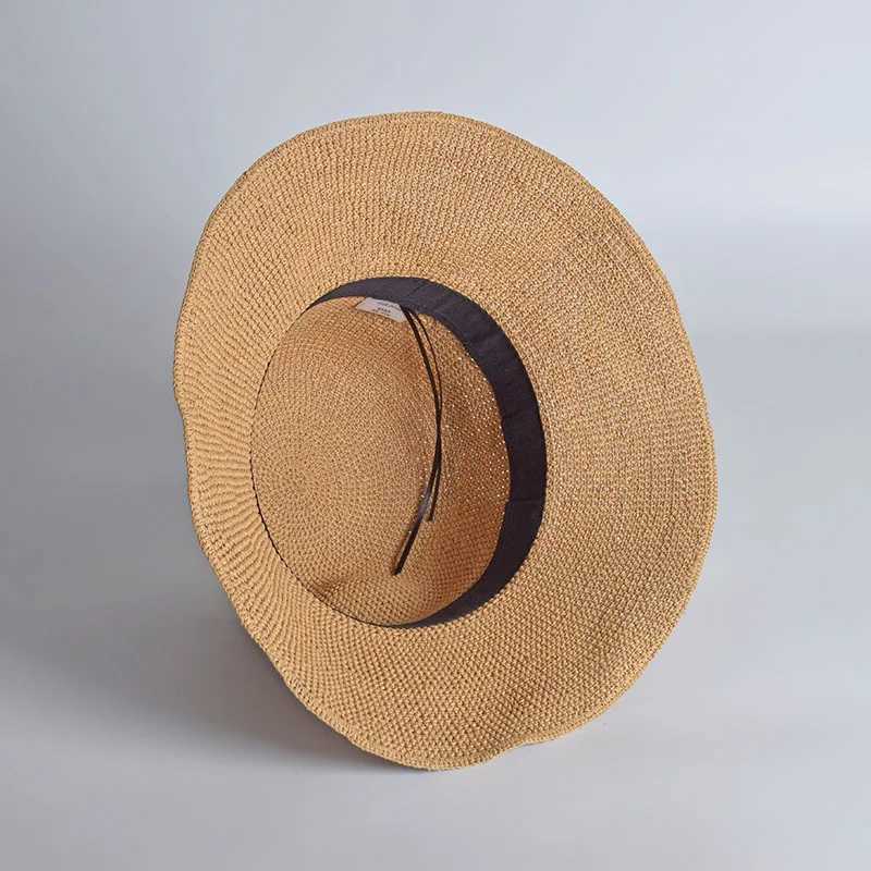 Ultra-Fine Raffia Bucket Hat Women - Korean Style Handwoven Fisherman Sun Hat for Beach Vacation H260407