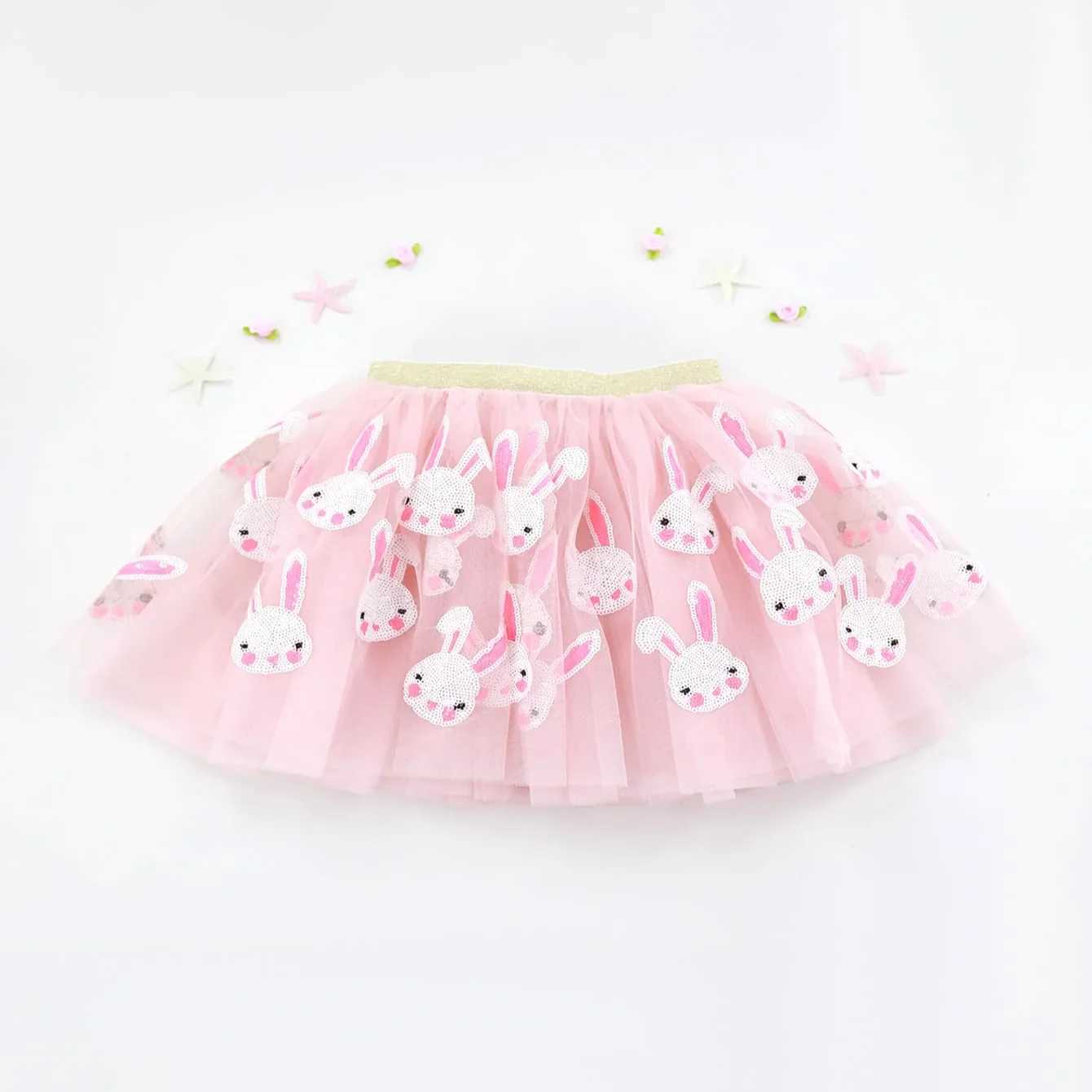 new girl style childrens half skirt Europe and the United States new mesh rabbit sequin Easter TUTU skirt H260407