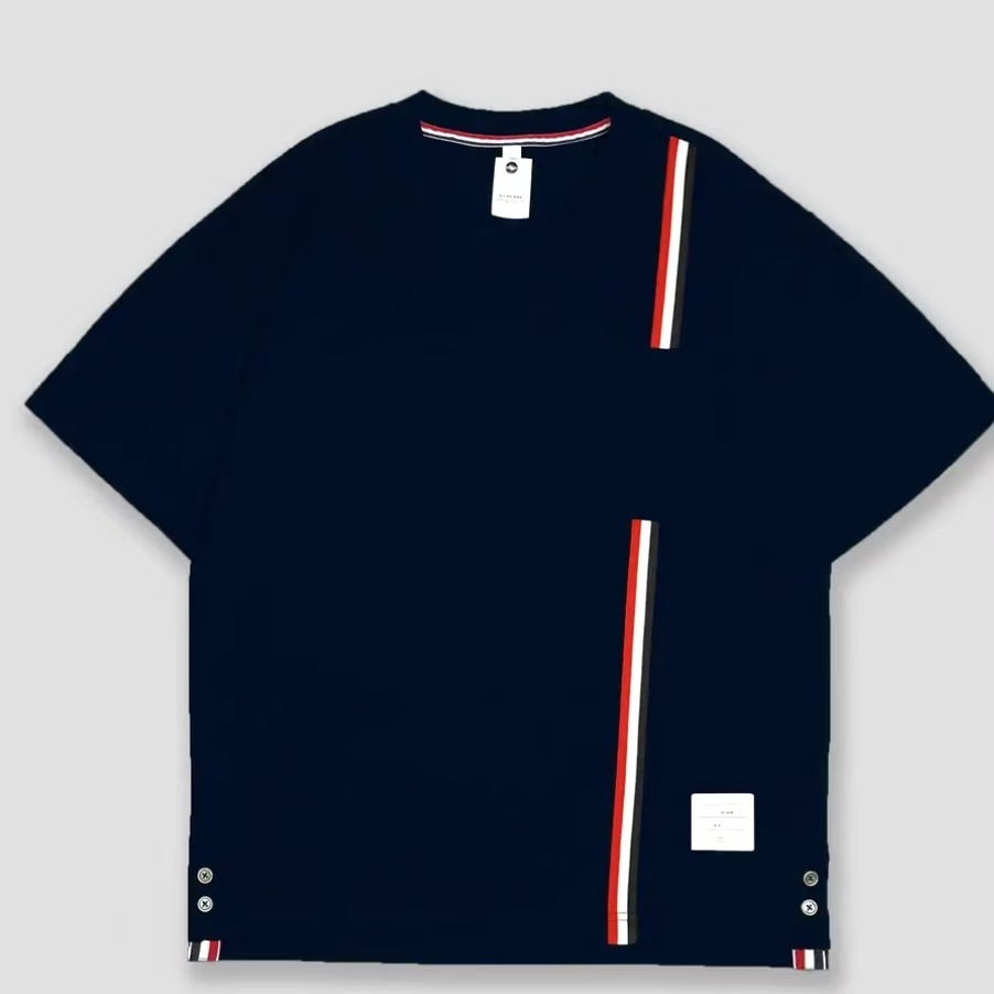 Luxury Brand Designer Fashion Men Heavy Industry Embroidery Patchwork T-Shirt Summer Streetwear Loose Fit Cool Design Tee