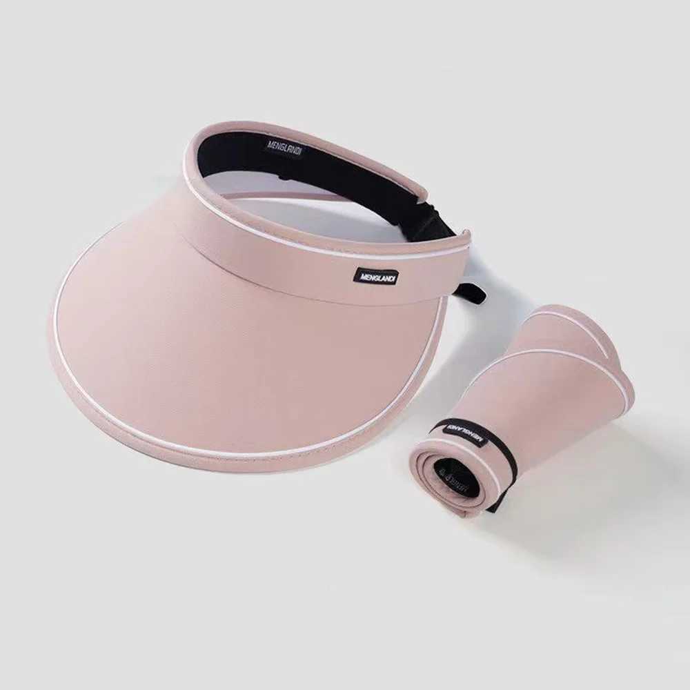 Women Summer Wide Brim Sun Hat Outdoor Ponytail Empty Top Uv Protection Cap Female Lady Tour Beach Foldable Sunscreen Hats H260407