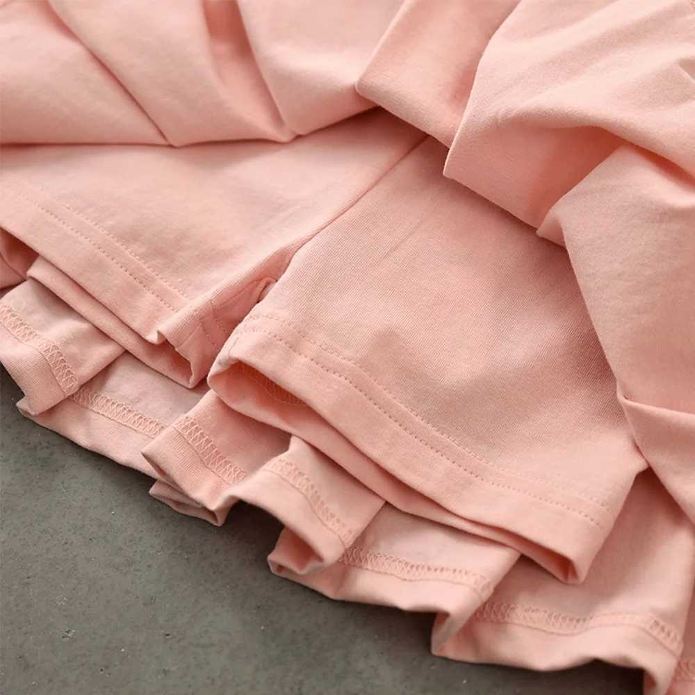 1pcs Girls Skirt JK Pleated Skirt With Heart Embroidery Fashion Solid Color Casual Loungewear Basic Childrens Short skirts H260407
