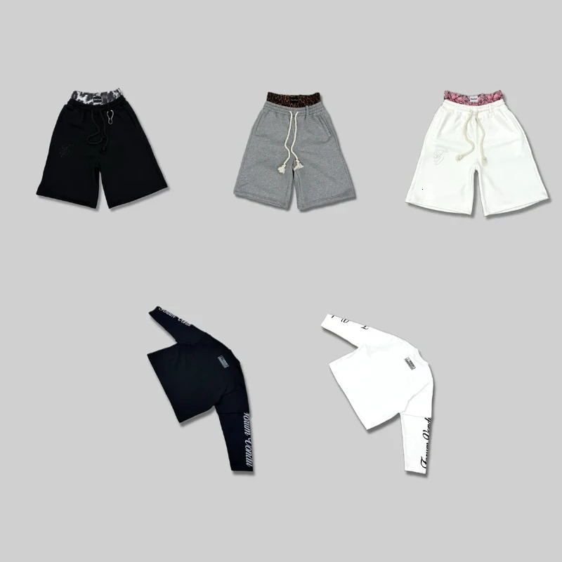 Summer Embroidery Letter Pattern Hip Hop Street Sport Middle Pant Y2K Leisure Simple Fashion Baggy Elastic Double Waisted Shorts 260407 - view 7