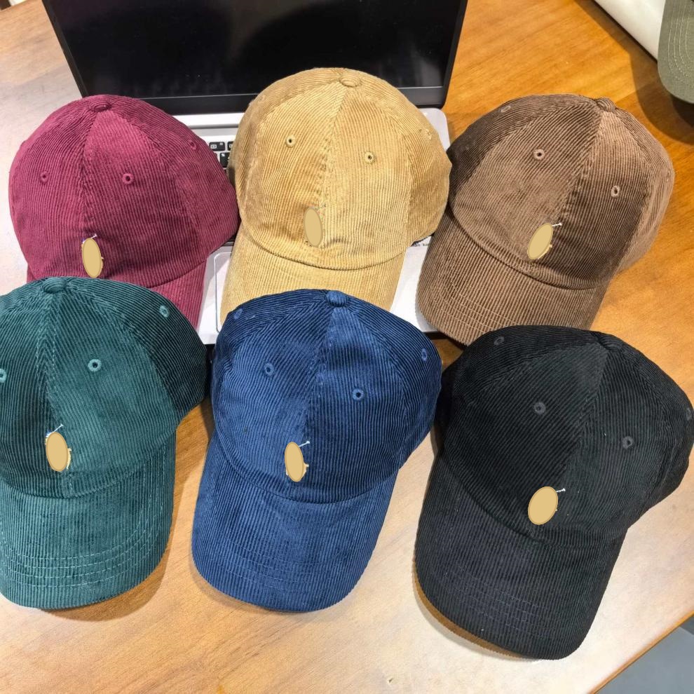 Casual Ball Caps Embroidered Baseball Hats Corduroy Wide Brim Travel Sunshade Hat Breathable Adjustable Outdoor Sport Cap