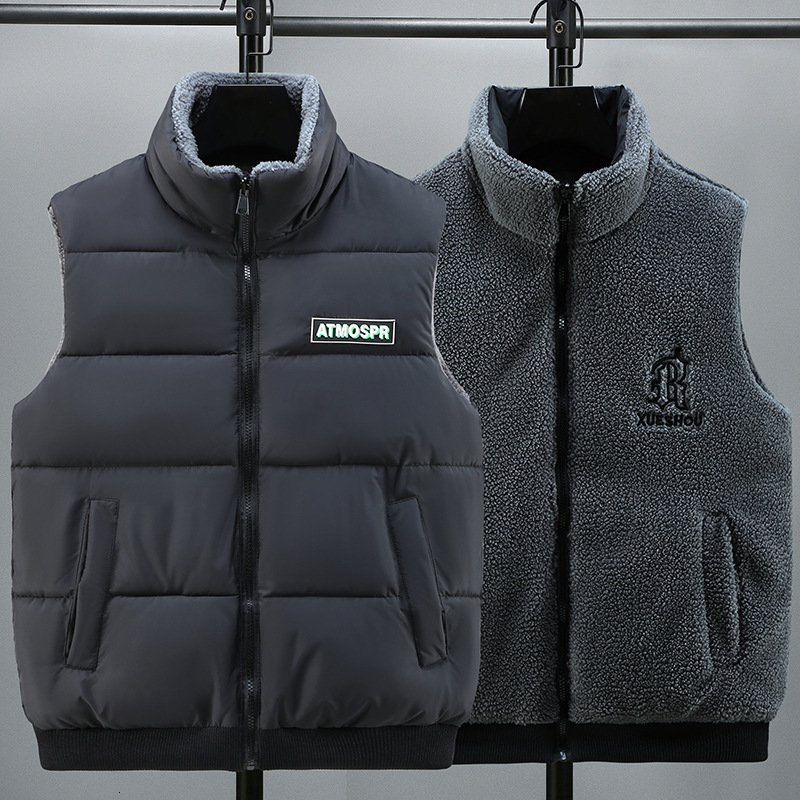2026 Cross Border Winter Trend Fashion Cotton Shake Fleece Men's Thick Coat Jacket New Autumn/winter Thick Warm Cotton Belt Double Sided Versatil