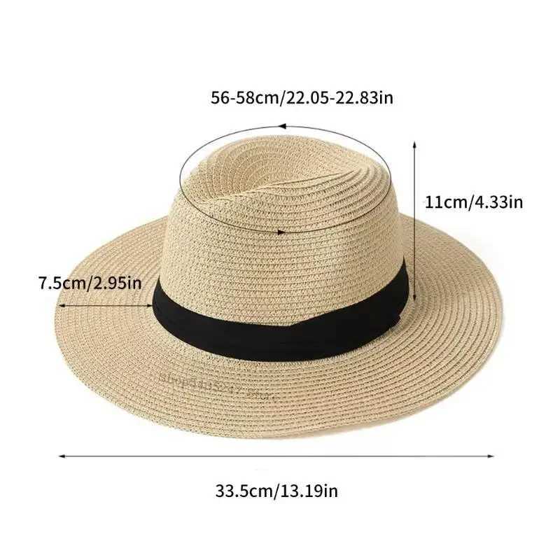 Bohemian Sunproof Hat Western Straw Hat Photography Hat for Leisure Vacation H7EF H260407
