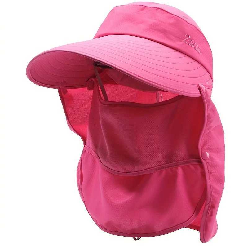 Outdoor sun hat womens summer detachable shawl fisherman hat breathable fishing camping hiking hat H260407