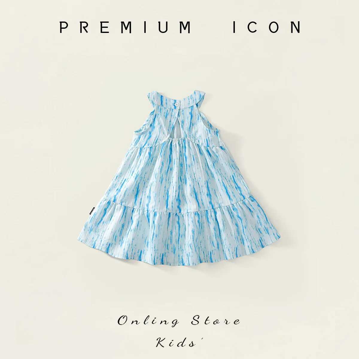 Children Girls Fly Sleeve Dress 2026 Summer Muslin Thin Kids Baby Girls Princess Dress Beach Dress For Infant Girls Cake Dresses H260407