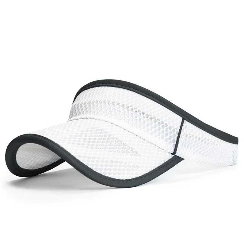 Summer Sports Sun Hats Women Hat Mens Cap New Adjustable Sun Visor Uv Protection Empty Top Tennis Running Sunscreen Mesh Brim H260407