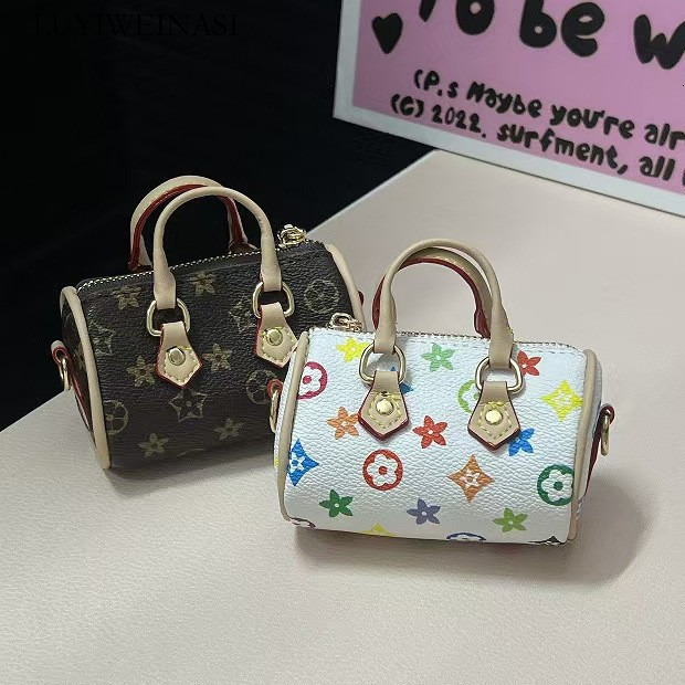 2026 New Arrival Mini Monogram Boston Bag, Women's Faux Leather Crossbody Handbag with Handle, Small Spacious Daily Bag