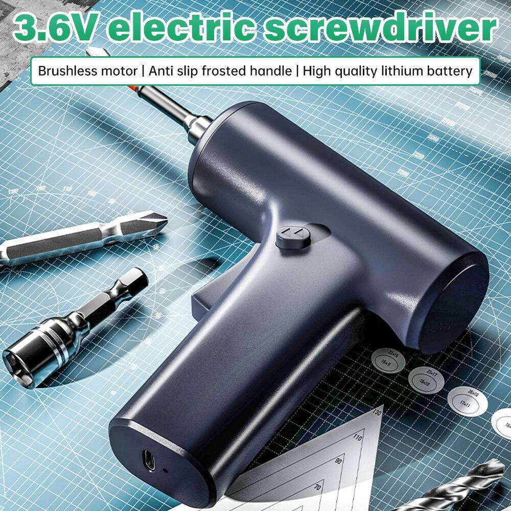 3N.M Cordless Screwdriver Brushless 3.6V 4-LED 1200mAh Rechargeable Lithium Battery Mini Drill for Electronics Repair DIY Kit