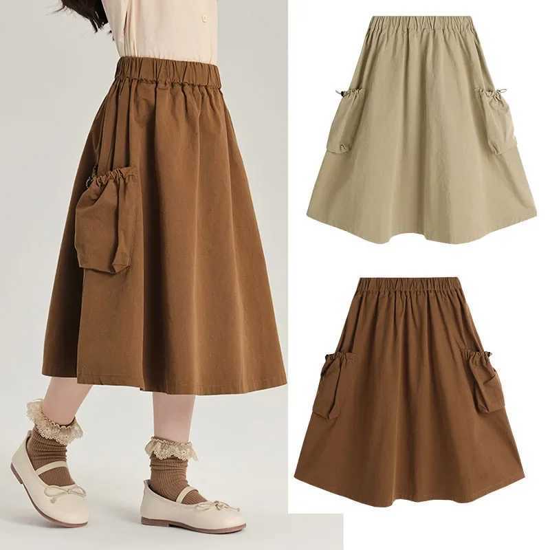 New 2025 Skirt Size 14-16 2 3 4 5 6 7 8 9 10 11 12 13 Years Denim Skirt Girl Clothes Kids Skirts For Teens Girls Summer Spring H260407