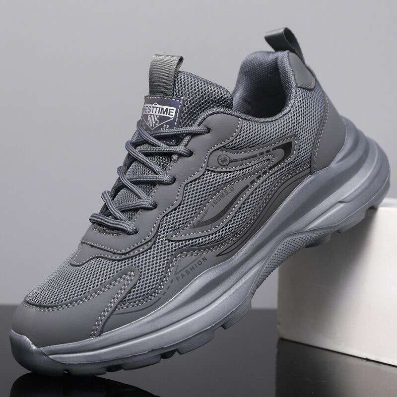 New Mesh Men's Casual Breathable Lightweight Running Non-Slip Sports Soft Sole Versatile Dad Shoes