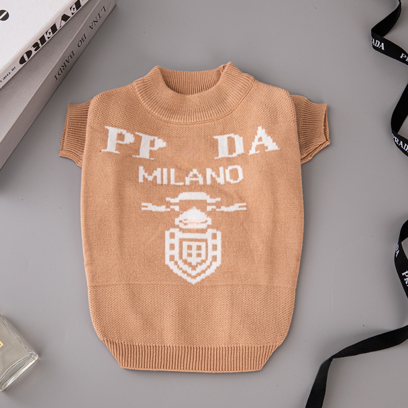 Designer Dog Clothes Luxury Dog Apparel Winter Warm Pet Sweaters Knitted Turtleneck Cold Weather Pets Coats Puppy Cat Pullover Clothing for Small Dog 
