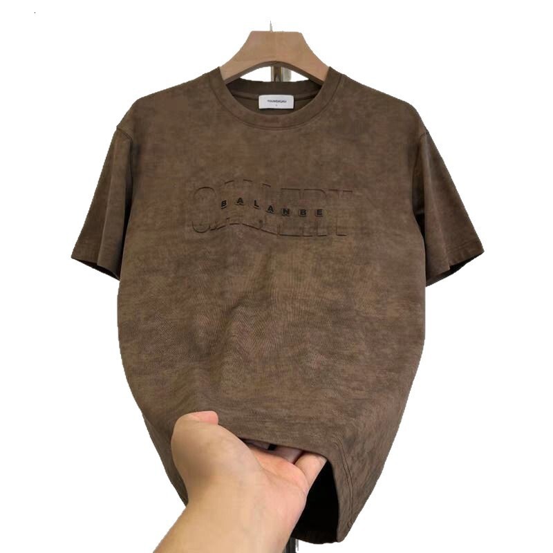 Luxury Designer Men's Casual Sportswear Tie Dye Letter Print Cotton Oversized T-shirt High-end Street Fashion Breathable Summer Activewear