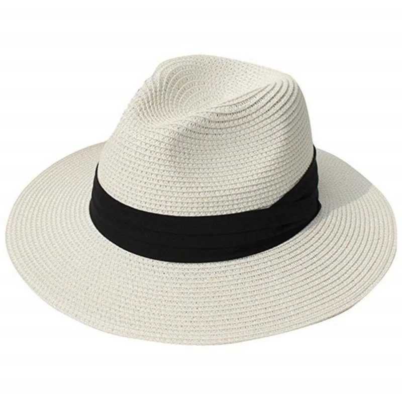 1 PC 3Collapsible Sun Protection Fashion New Straw Hat Solid Color Casual Wide Brim Beach Hat Women Summer Cap H260407