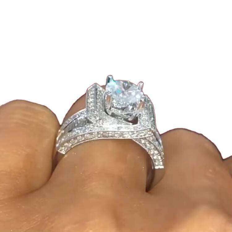 Wholesale 925 sterling silver carbonite halo| Brilliant Cutting Center Paving Tape| GRA Certified Luxury Bridal Engagement