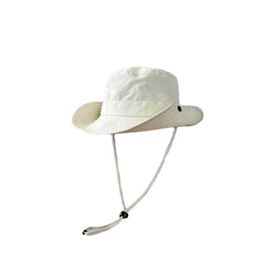 Camping Hat Wide Brim Adjustable Chin Strap Hat Bucket Hat Foldable For Outdoor Activities Beach Travel H260407
