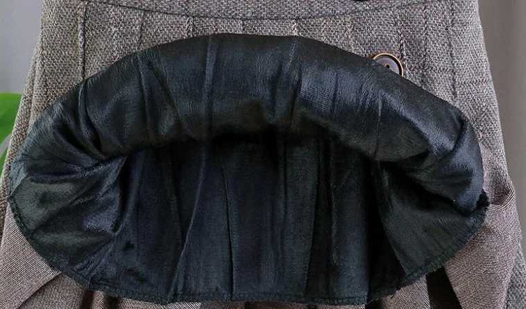 Kids Girls Pleated Skirts Woolen Plaid Skirts 2024 New Arrival Children Princess Coffee Black Skirts School Wear Clothes 3-16Y H260407