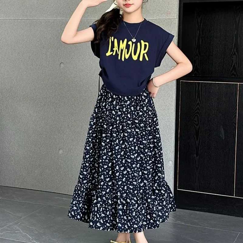 Girls Floral Summer Skirt 2026 Trendy Lightweight Floral Half Skirt for Kids Cute Floral Dress for Children Summer Fashion H260407