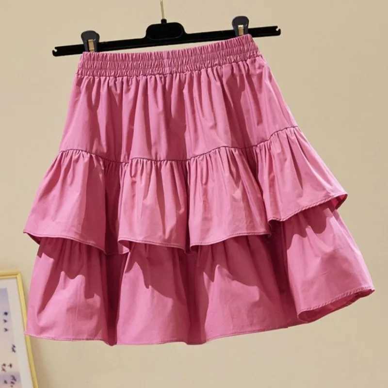Korean Style Girls A line Puffy Layered Skirt Summer Kids Clothing with Umbrella Design Stylish Comfortable H260407