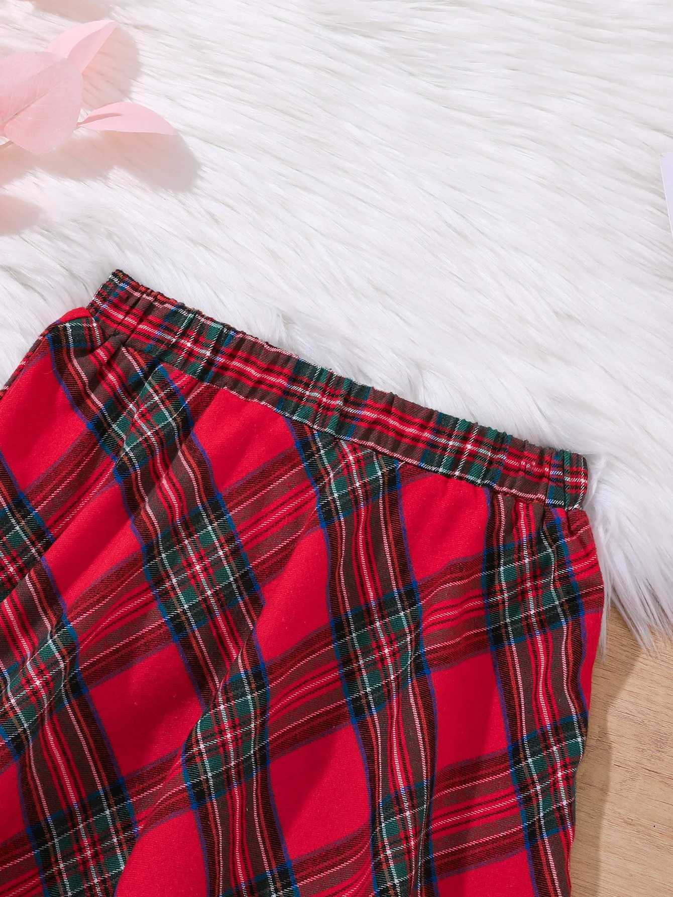 Summer New Fashionable Trendy Daily Casual Sweet Cute Soft Plaid Half length Skirt for Middle aged Children Girls and Girls H260407