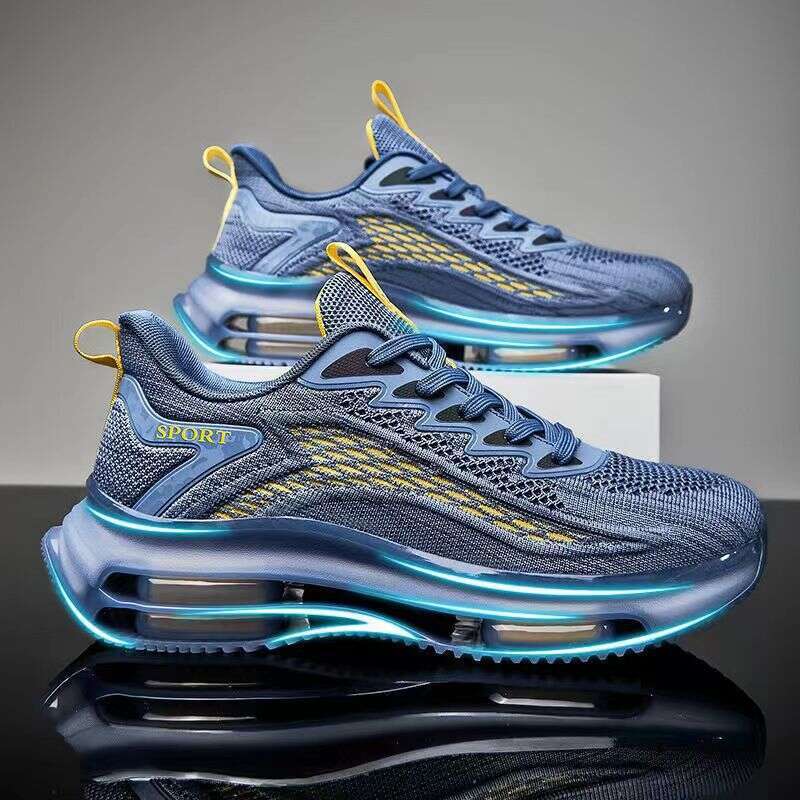 Sports 2026 Spring Summer New Full Air Cushion Running Men's Thick Sole Non-Slip Shock Absorption Basketball Shoes