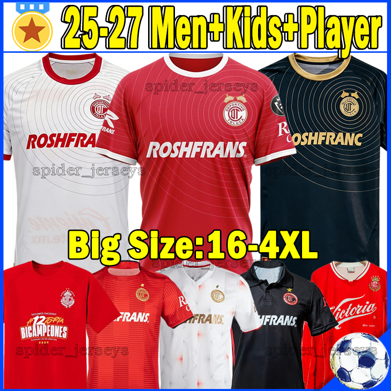 XXXL 4XL 26 27 Deportivo Toluca Soccer Jerseys Liga MX Retro 1999 01 2004 05 HELINHO MORALES PAULINHO Football Shirts 2026 2027 Player Version Men Uniforms Kids kits