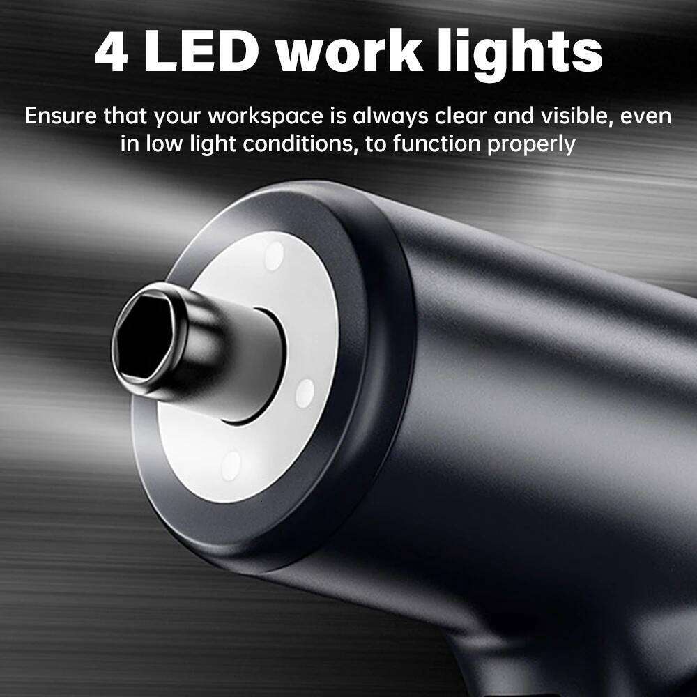 3N.M Cordless Screwdriver Brushless 3.6V 4-LED 1200mAh Rechargeable Lithium Battery Mini Drill for Electronics Repair DIY Kit