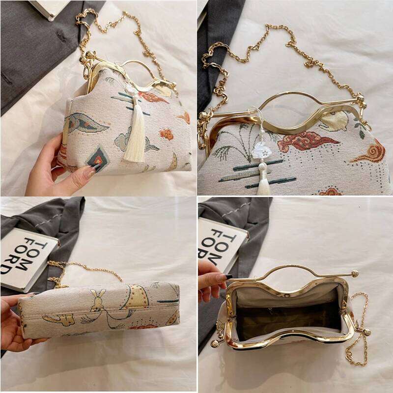 Luxury Evening Vintage Fringe Bag Women Bride Wedding Clutch Purse Chain Shoulder Crossbody Bags Party Fashion Handbag SENYY