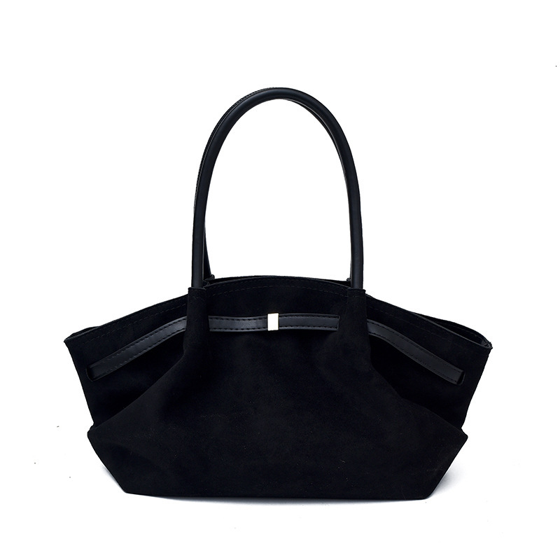 2026 New Arrival Suede Hobo Tote Bag for Women - Premium Beige Faux Leather Handbag, Luxury Retro Large Capacity Shoulder Tote - view 6